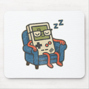 Funny Vintage Old Gamer Retro Video Game Old Gamer Mouse Pad