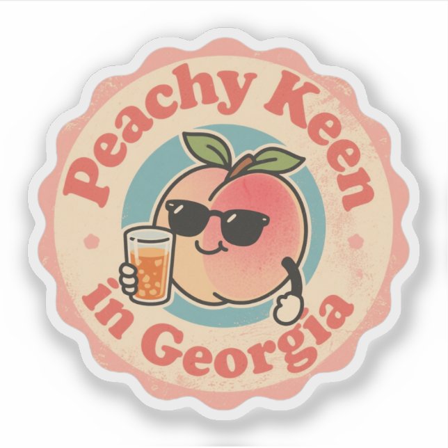 Funny Vintage Peachy Keen in Georgia Peach (Front)