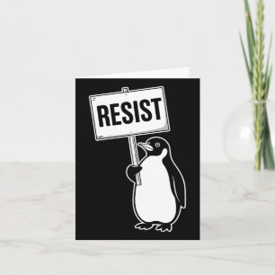 Funny Vintage Penguin Resist Cool Penguins Resist Card