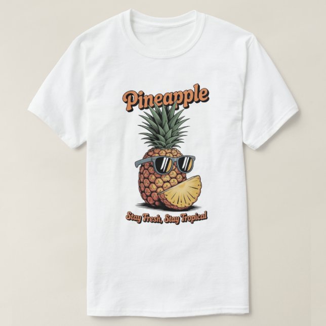 Funny Vintage Pineapple Tropical Retro  T-Shirt (Design Front)