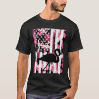 Funny Vintage Pink Flamingo Camo American Distress