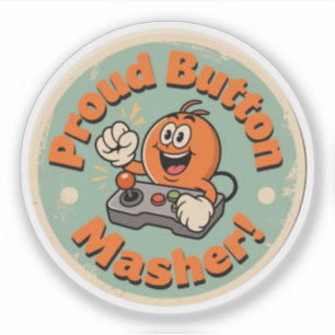 Funny Vintage Proud Button Masher Retro Design