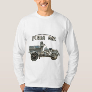 Funny Vintage Push Me Motorcycle Long Sleeve T-Shirt
