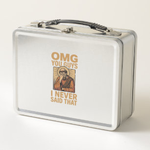 Funny Vintage Religious Facepalm Quote Shirt Desig Metal Lunch Box
