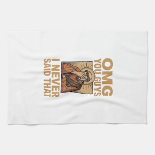 Funny Vintage Religious Facepalm Quote Shirt Desig Tea Towel