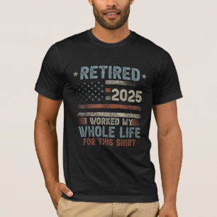 Funny Vintage Retired 2025 Retirement Men Women T-Shirt