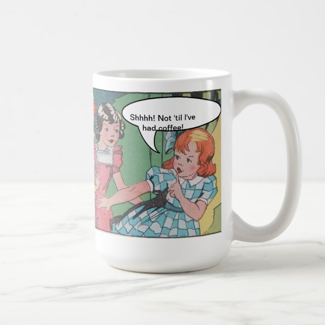 Funny Vintage Retro Cartoon Comic Coffee Mug (Right)