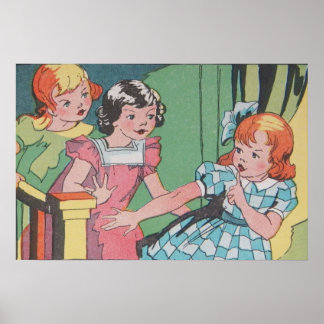 Funny Vintage Retro Cartoon Comic Poster