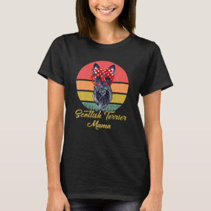 Funny Vintage Retro Scottish Terrier Mama Gift Dog T-Shirt