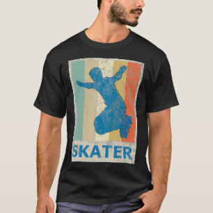 Funny Vintage Retro Style Inline Skater Skating T-Shirt