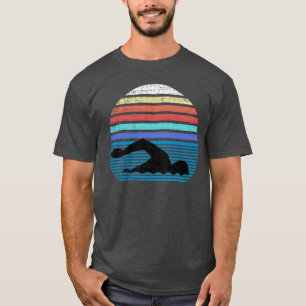 Funny Vintage Retro Swim Swimmer Swimming 80s Gift T-Shirt