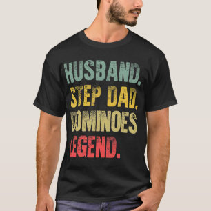 Funny Vintage Shirt Husband Step Dad Dominoes Lege