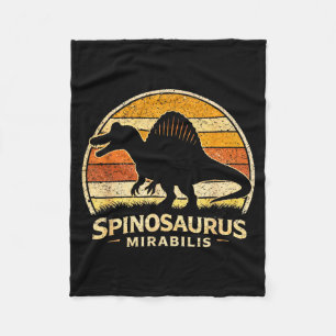 Funny vintage spinosaurus dinosaur spinosaurus fleece blanket