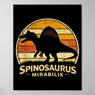 Funny vintage spinosaurus dinosaur spinosaurus poster