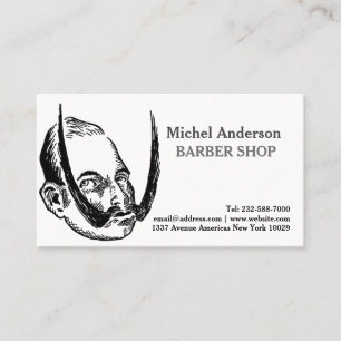 Funny vintage style barber business card