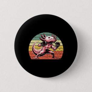 Funny Vintage Style Boxing Axolotl Boxer Great Box 6 Cm Round Badge