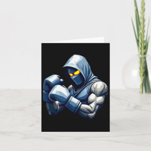 Funny Vintage Style Boxing Ninja Boxer Great For A Card
