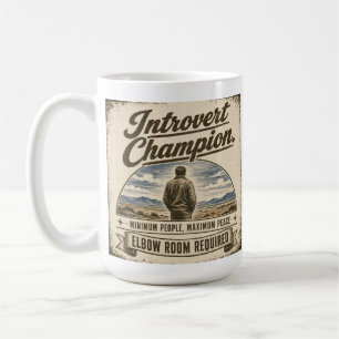 Funny vintage-style introvert design coffee mug