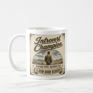 Funny vintage-style introvert design coffee mug