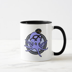 FUNNY VINTAGE STYLE OCTOPUS RINGER MUG