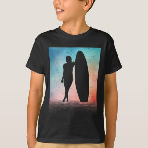 Funny Vintage Surf Design For Women Surfing Girl S T-Shirt