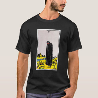 Funny Vintage Tarot Card Five Of Cups Game T-Shirt
