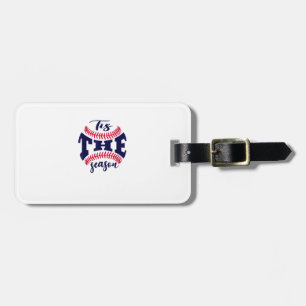 Funny Vintage Tis The Season Baseball Is My Favori Luggage Tag
