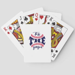 Funny Vintage Tis The Season Baseball Is My Favori Playing Cards