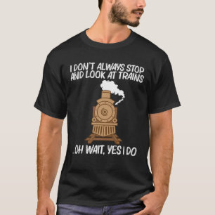Funny Vintage Train Art For Men Women Steam Locomo T-Shirt