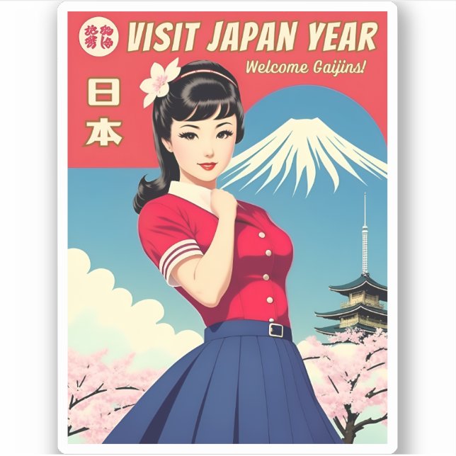 Funny Vintage Travel Japan Tourism Humour (Front)