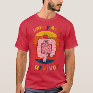 Funny Vintage Tummy Ache Survivor My Stomach Hurts T-Shirt