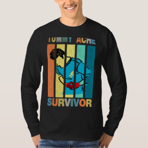 Funny Vintage Tummy Ache Survivor T-Shirt