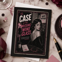 Funny Vintage Wine Humour Happy Birthday Postcard