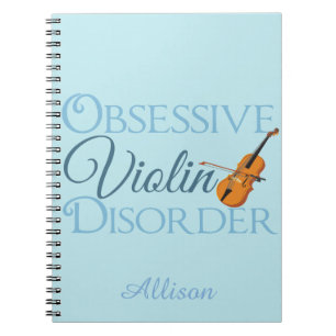 Funny Violin Cute Custom Spiral Notebook
