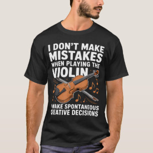 Funny Violin Design For Men Women Orchestra Violin T-Shirt