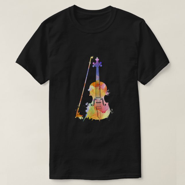 Funny Violin Lover Art For Men Women Violin Player T-Shirt (Design Front)