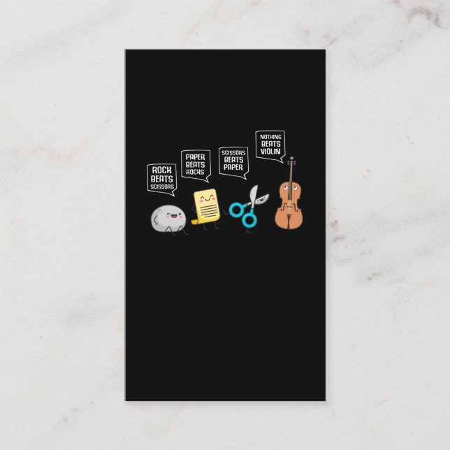 Funny Violin Player Humour Musician Fun Business Card (Front)