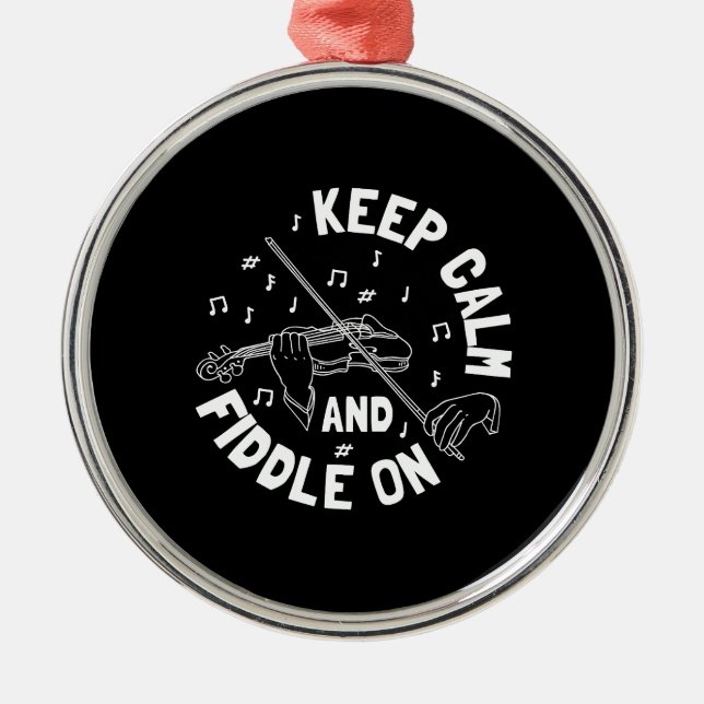 Funny Violin Violin Player Metal Tree Decoration (Front)