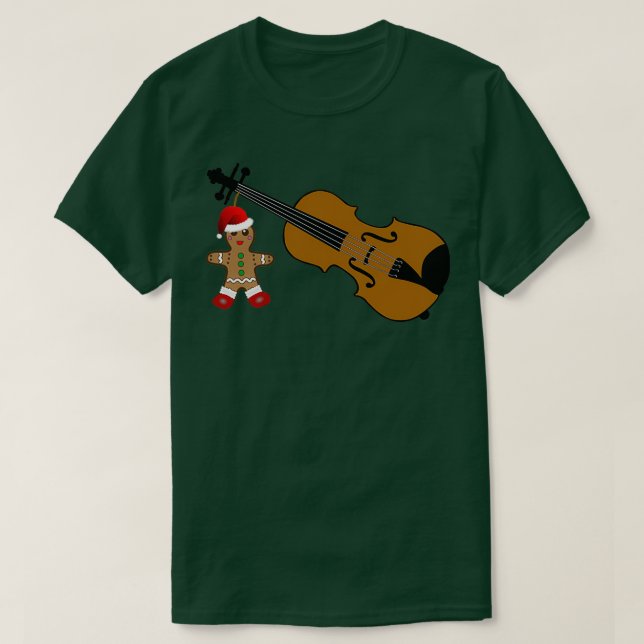 Funny Violinist Christmas Violin Player Musician S T-Shirt (Design Front)