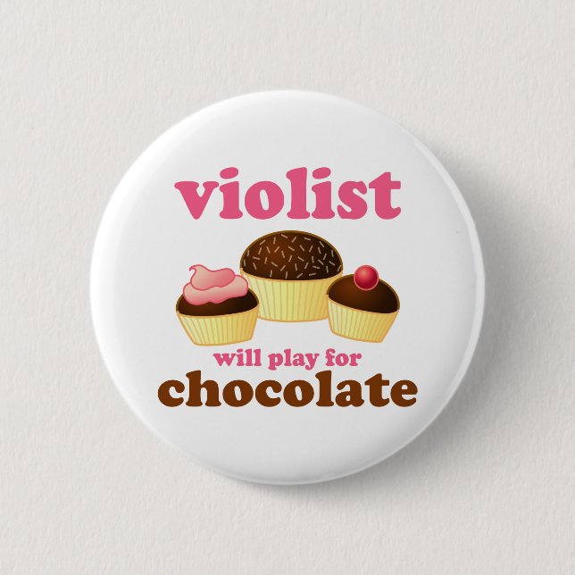Funny Violist Music Button (Front)