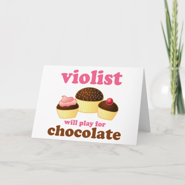 Funny Violist Music Card (Front)