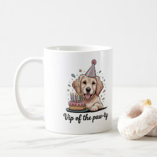 Funny "VIP of the Paw-ty" Dog Birthday Coffee Mug