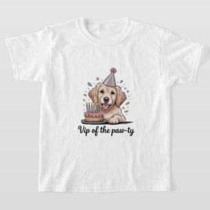 Funny "VIP of the Paw-ty" Dog Birthday T-Shirt