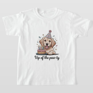 Funny "VIP of the Paw-ty" Dog Birthday T-Shirt