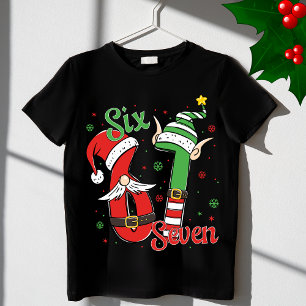 Funny Viral Meme Christmas Six Seven 6-7 Gnomies T-Shirt