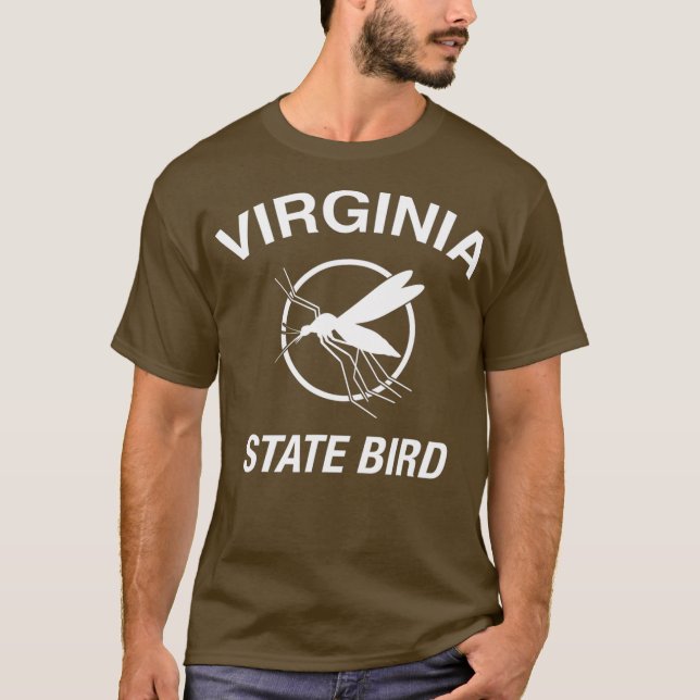 Funny Virginia State Bird Mosquito T-Shirt (Front)