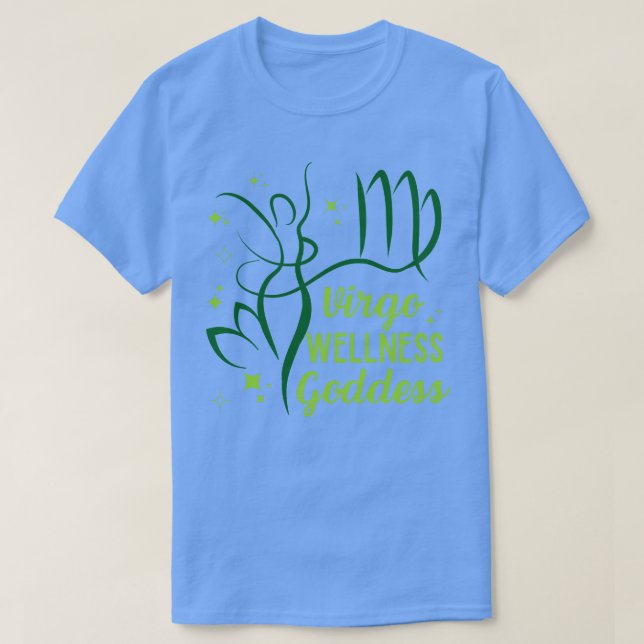 Funny Virgo Zodiac Sign Virgo Wellness Goddess Bla T-Shirt (Design Front)