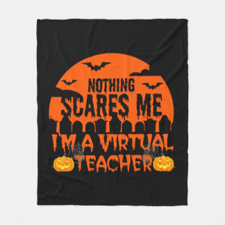 Funny Virtual Teacher Fleece Blanket