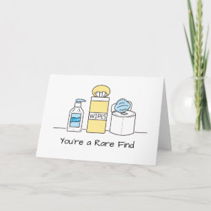 Funny Virus Wipes Toilet Paper Sanitizer Card