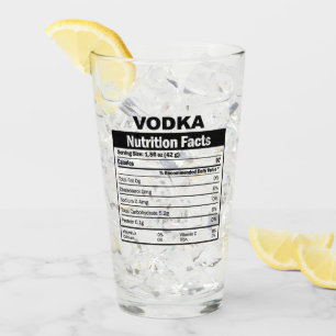 Funny Vodka Nutrition Facts Glass